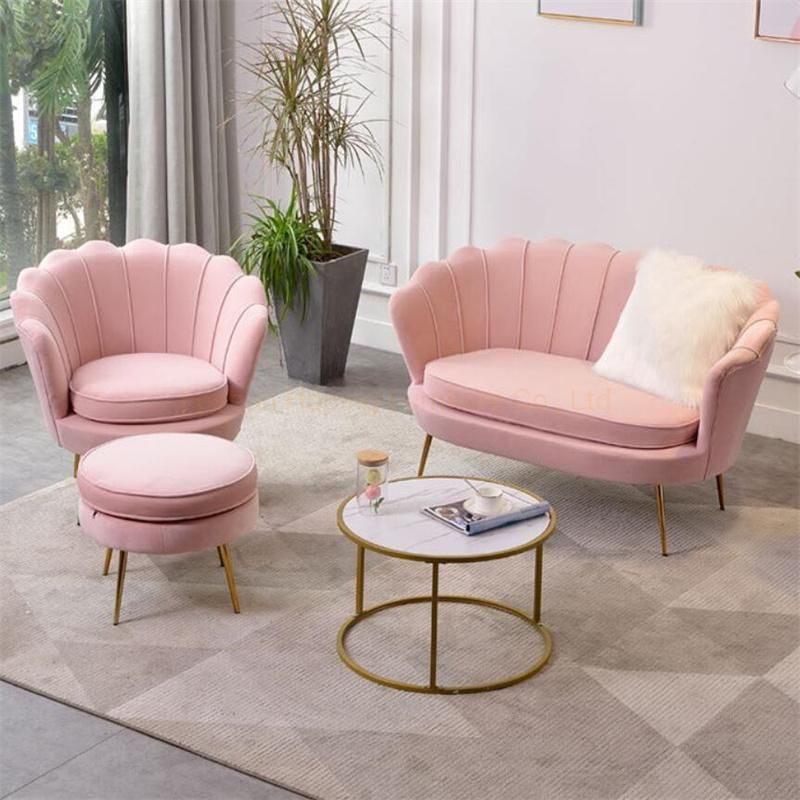 European Design Single 2 3 Seater Armchair Living Room Leisure Sofa with Wooden/ Metal Legs Chair for Wedding Hotel Restaurant