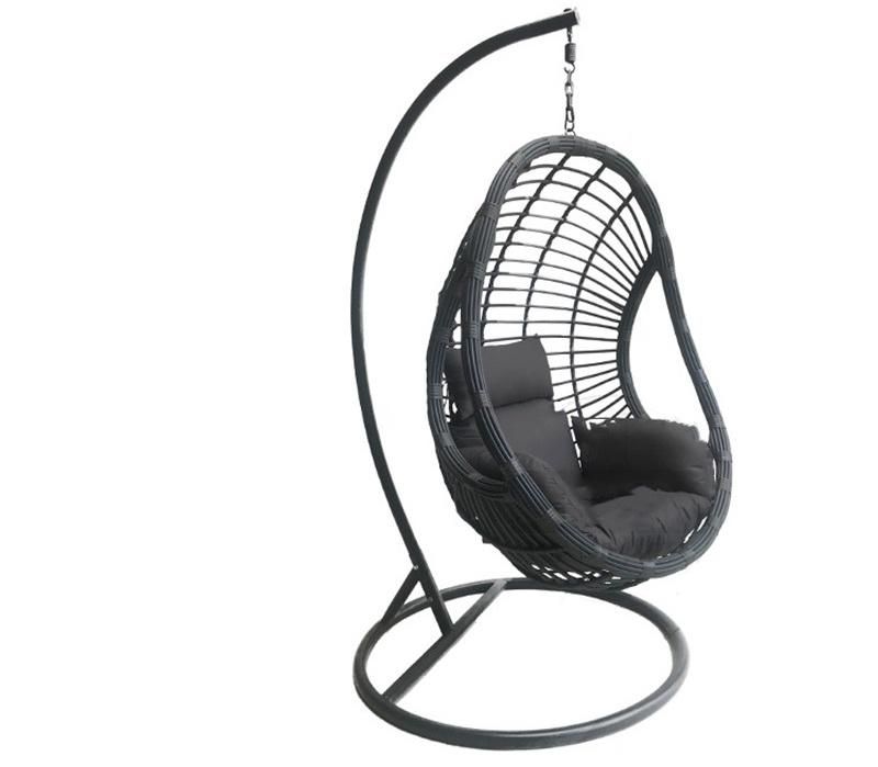 Gorgeous Hotel Beach Patio Indoor Metal Rattan Swing Hanging Chair