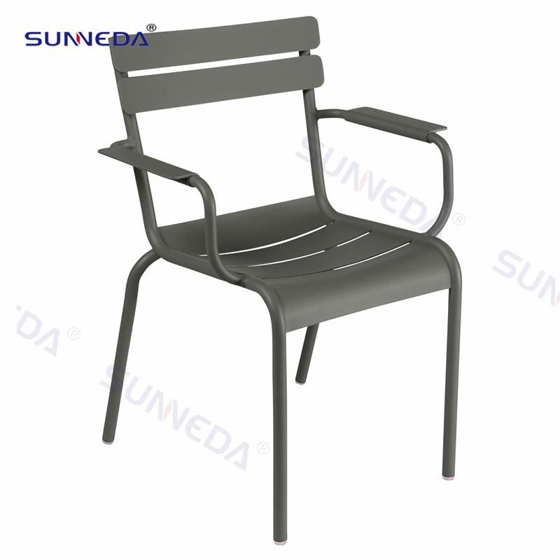 Minimalist Style Table Set with Space Saving Stacking Structure Chair
