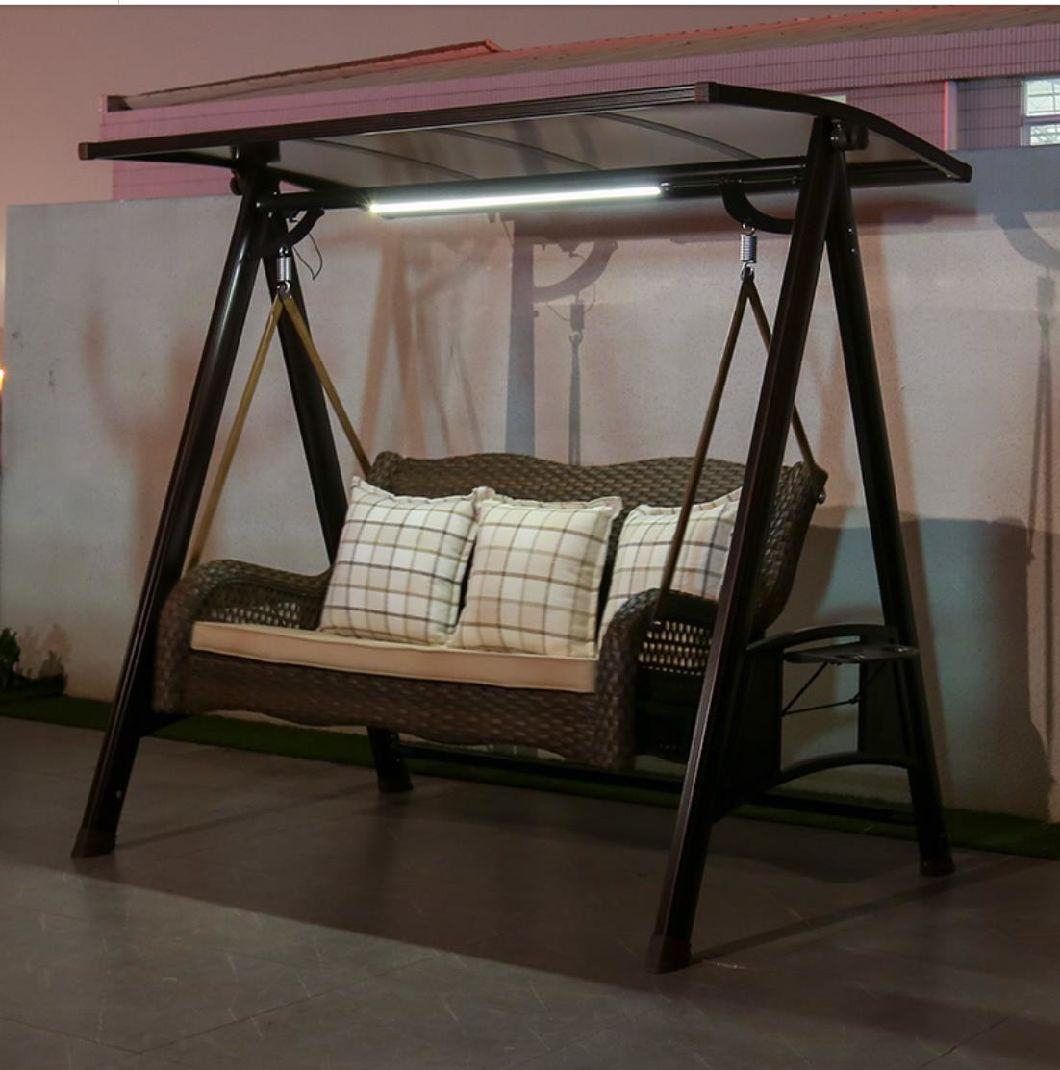 Outdoor Rattan Swing Outdoor Courtyard Garden Double Rocking Chair