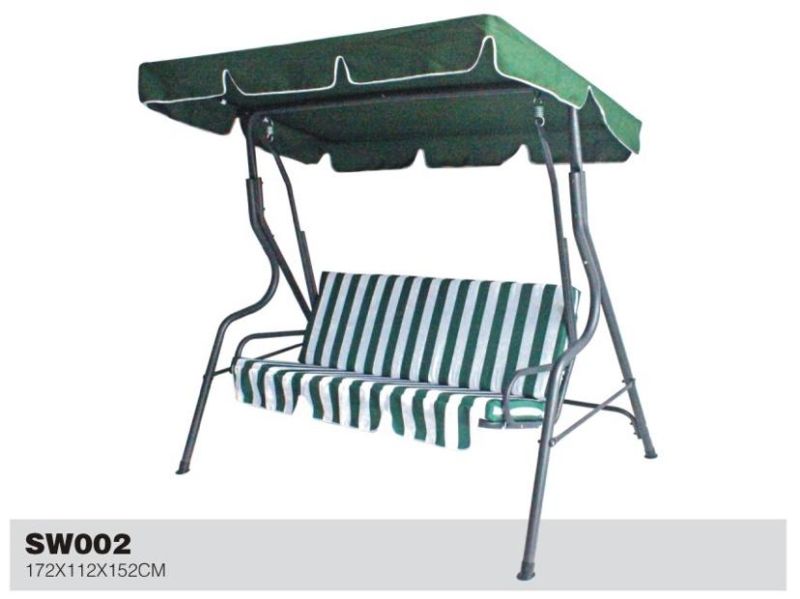Curved Steel Tube Three Seats Swing