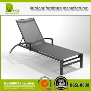 Aluminium Textilene Sling Sun Lounger, Garden Chaise Lounge, Sun Bed