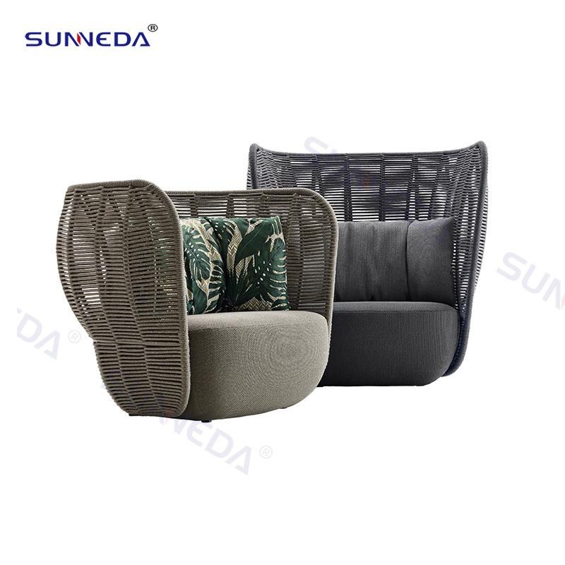 Modern Customized Hot-Selling Aluminum Frame Webbing Leisure Outdoor Sofa