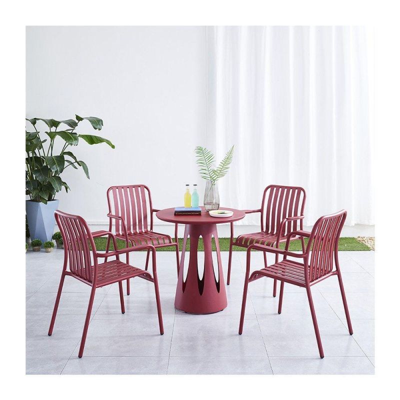 Aluminum Colorful Round Side Table