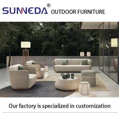 Forest Style Weaving Rooftop High Quality Villa Garden Furniture Set