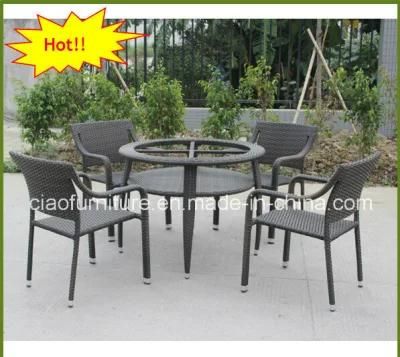 Malaysia Special Design Rattan Outdoor Dining Table Set
