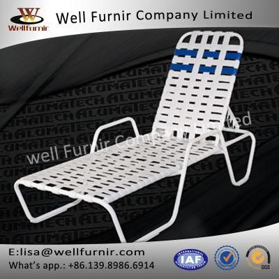 Well Furnir Vinyl Straps Pool Strap Chaise Lounge (WF-8001)