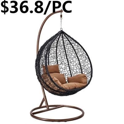 Patio Rattan Garden Hanging Egg Outdoor Metal Wicker Swing Chair