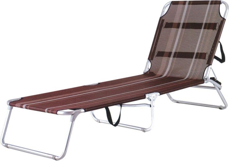 Single Outdoor Chaise Sun Lounge with Shadow Cover for Sale
