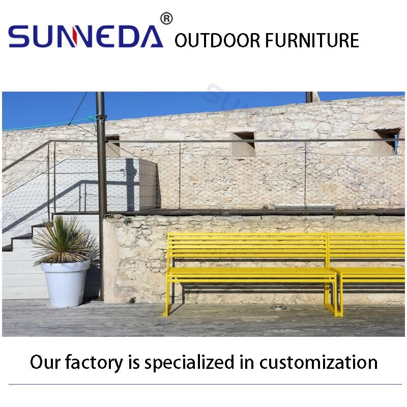 Simple Design All-Aluminum Frame Colorful Commercial Bench Garden Sofa
