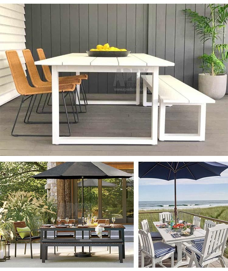New Design Patio Table Aluminum Outdoor Picnic Table Set