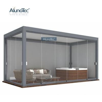 Powdercoated Cafes AlunoTec Solid Plywood Box Packing Easy Assembled Louver Summer House