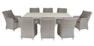 Garden Outdoor Rattan Wicker Furniture Dining Set Polywood Table