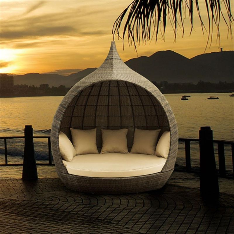 Hotel Villa Garden Hanging Round Bed Outdoor Sun Bed
