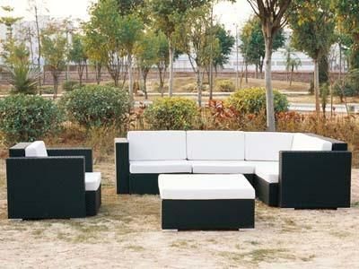 Rattan Furniture Synthetic Wicker Sofa Corner Set for Outdoor Furniture