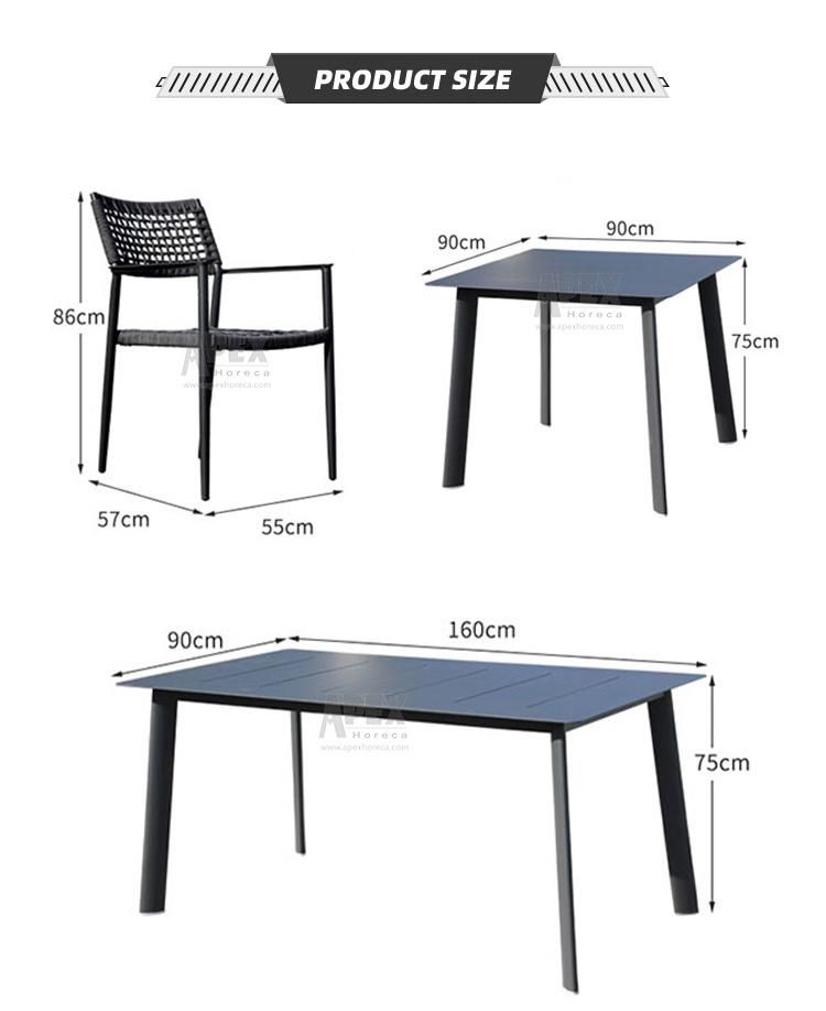 Hotel Patio Rope Chair Garden Balcony Dining Furniture