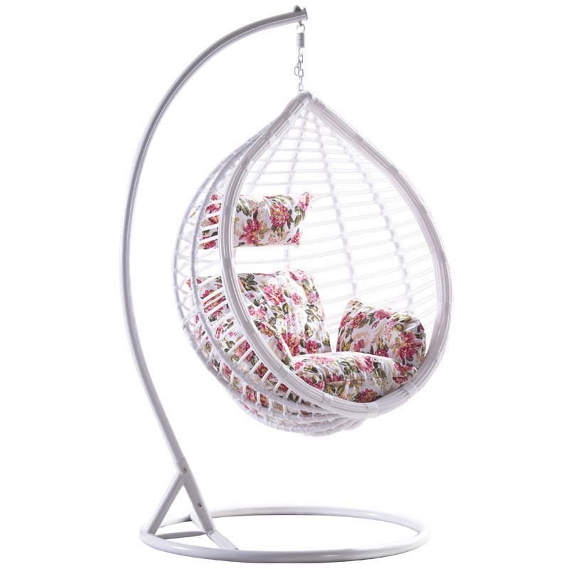 Round Coarse Ratten Patio Hammock Wicker Garden Egg Hanging Swing Chair