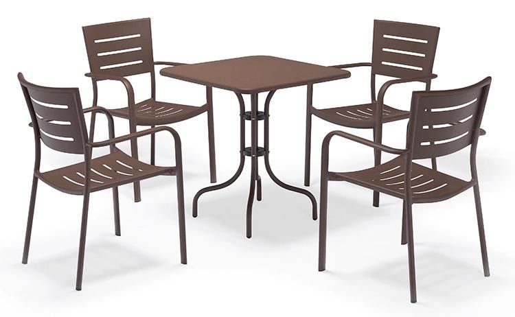 5PCS Balcony Garden Dining Aluminum Table Chair Set Sale