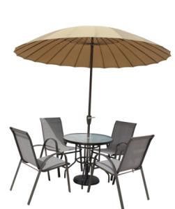 Crank 18 Ribs 10FT Fiber Glass Garden Outdoor Fiberglass Ribs Parasol