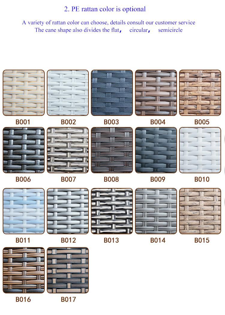 Outdoor Waterproof Blue Fabric Aluminun Frame Single Sofa 3 Sets Combination