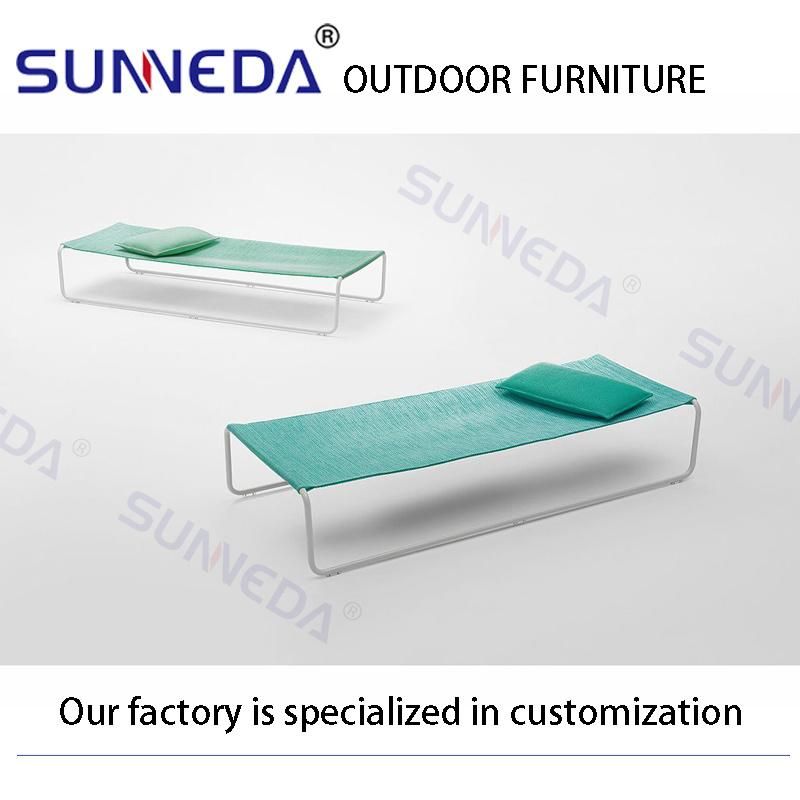 Outdoor Modern Design Presentable Leisure Simple Stainless Steel Sunlounger
