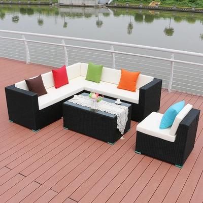 Outdoor Sofa Sunscreen Waterproof Rattan Garden Balcony Chair Leisure Sofa