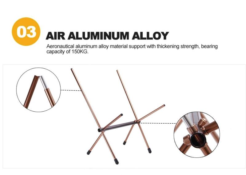 New Popular Portable Light Aluminium Folding Camping Legless Beach Chair