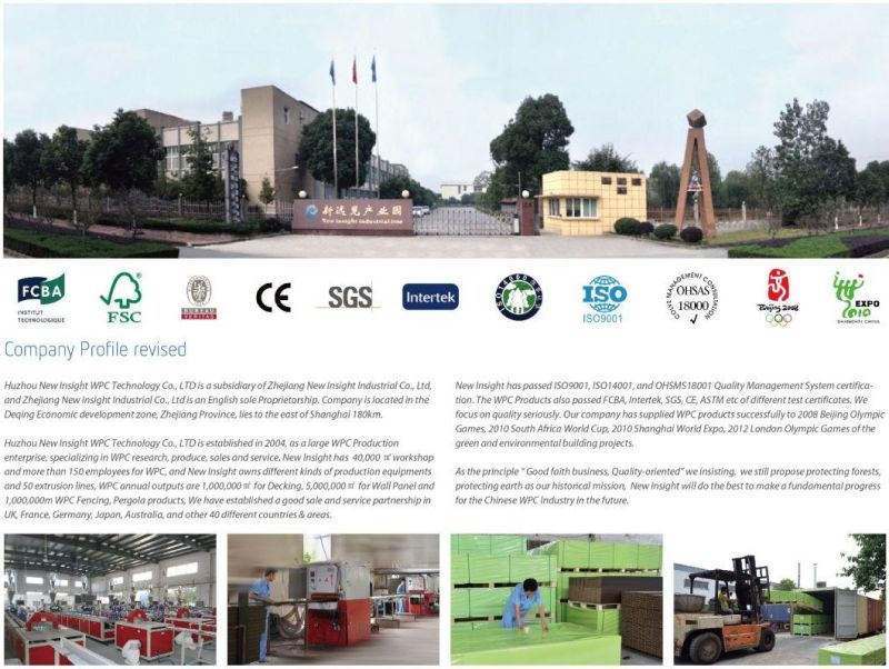 Environment Friendly WPC Wood Plastic Composite Pergola with Many Certification