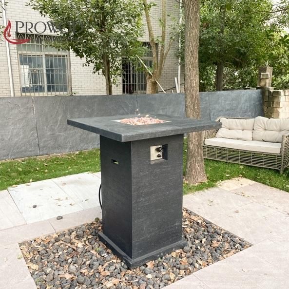 Propane Grc Concrete Material Cement with Fiber Glass Travtine Fire Table Fire Bar Coffee Table