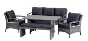 Garden Rattan Wicker Furniture Lounge Luxury Diniing Sofa Set