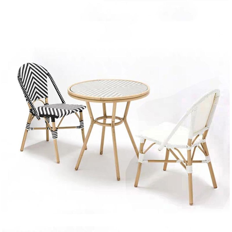 (SP-OC354) Modern PE Rattan Stackable Chair Outdoor for Outdoor Tea Restaurant