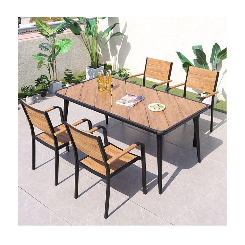Modern Luxury Restaurant Outdoor Rectangular Home Furniture Breakfast Bar Dining Room Table Set Dining Tables