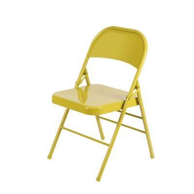 Manufacturer Low MOQ Fast Delivery Custom Travel Outdoor Camping Yellow Folding Chairs