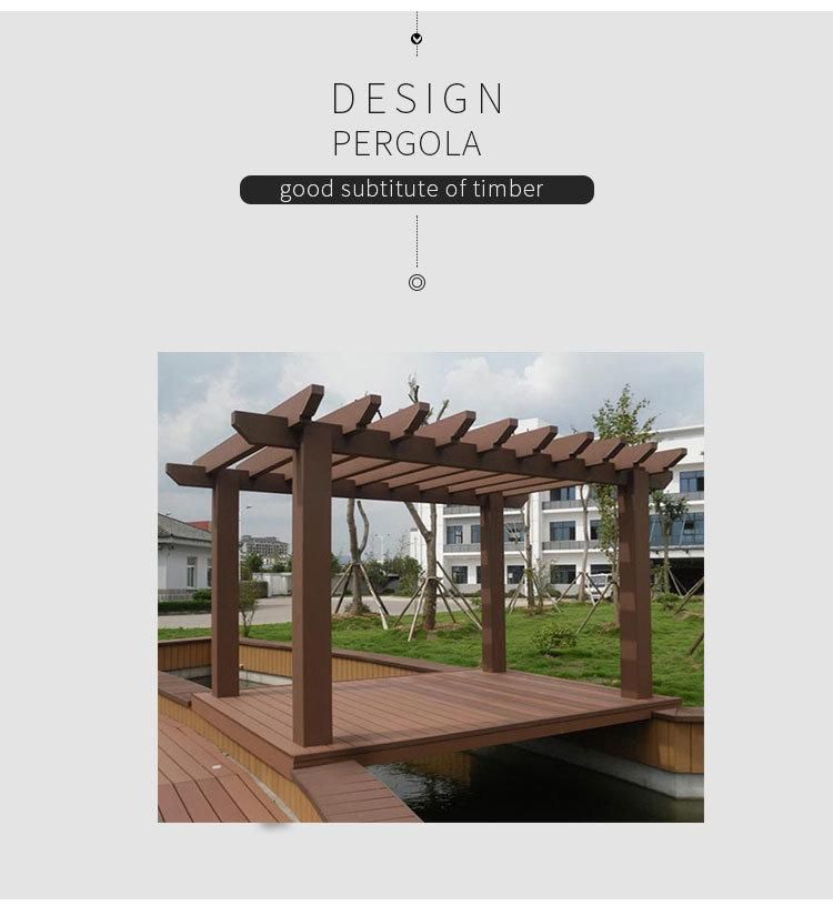 WPC Outdoor Using UV Resistance Wood Plastic Composite Pavilion Cheap Price Hexagon Pergola
