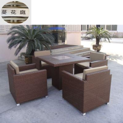 Outdoor Home Four Person Afternoon Tea Table and Chair Set