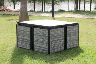Garden Lounge Outdoor Sectional Dining Set Rattan Chair and Table Set Manufacturer Furniture