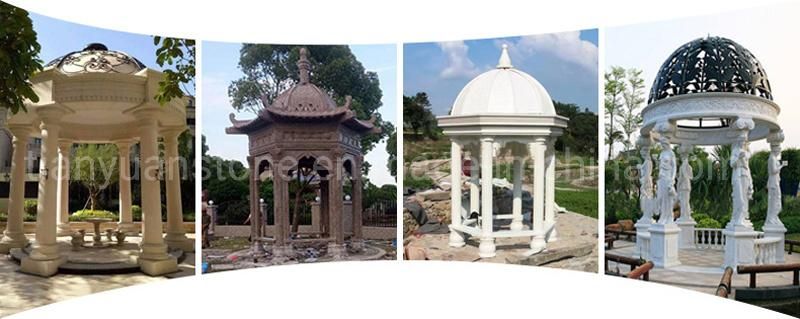 Stone Gazebo Marble Carving Pavilion for Antique Outdoor Decoration