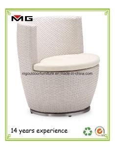 Rattan Outdoor Contract Chairs with Round Metal Legs