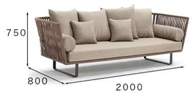 Outdoor Rattan Resort Waterproof Hotel Garden Sectional Sofa