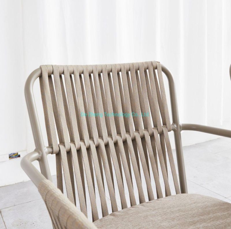New Design Rope Chair Cheap Foshan Best Wholesale Chair Wood and Rope Seat High Quality Garden Chair