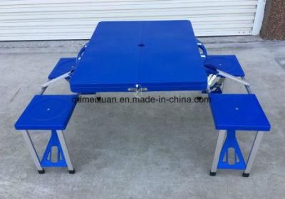 Export Supermarkets Ryohin Keikaku Pure PP Plastic Table Conjoined Folding Outdoor Tourism Picnic Table Courtyard Leisure (M-X3585)