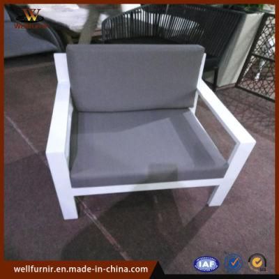 Well Furnir Waterproof Outdoor Aluminum Arm Chair with Cushion