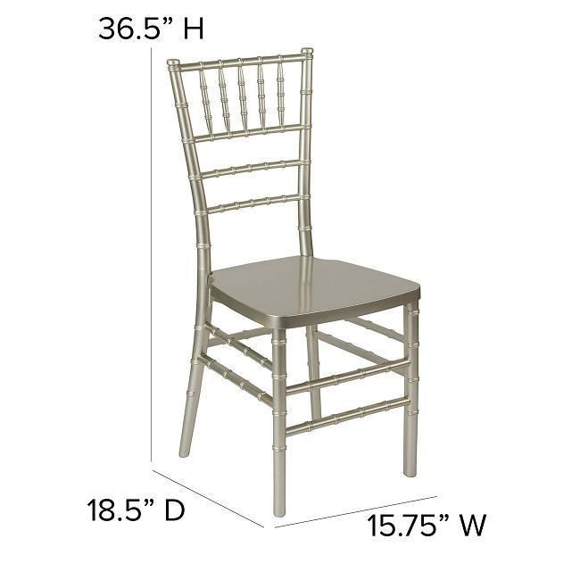 Gold Stackable Resin Metal Tiffany Chiavari Chairs for Wedding Event