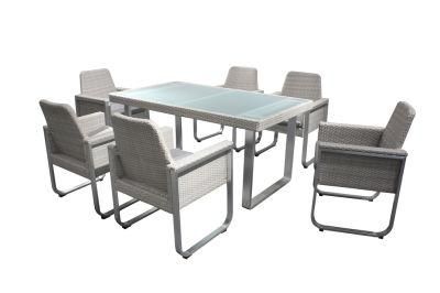 Modern Carton Package Garden Square Table Factory Patio Furniture Dining Set