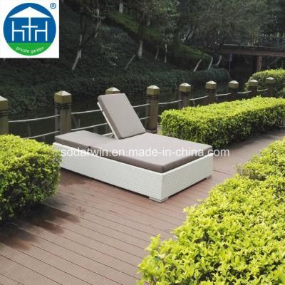 Luxury Outdoor Double PE Rattan Daybed with Cushion for Beach