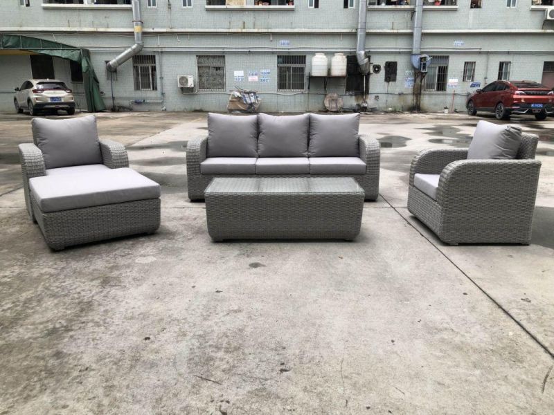 Waterproof Darwin or OEM by Sea Black Sofa Outdoor Rattan Sectionals