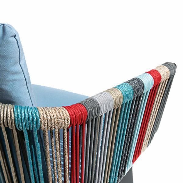 Leisure Mix Woven Webbing Aluminum Coffee Table Chair Set