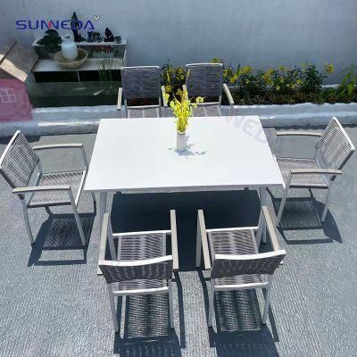 Wholesale Cast Metal Aluminum Frame Garden Chair with PE Rattan Finish