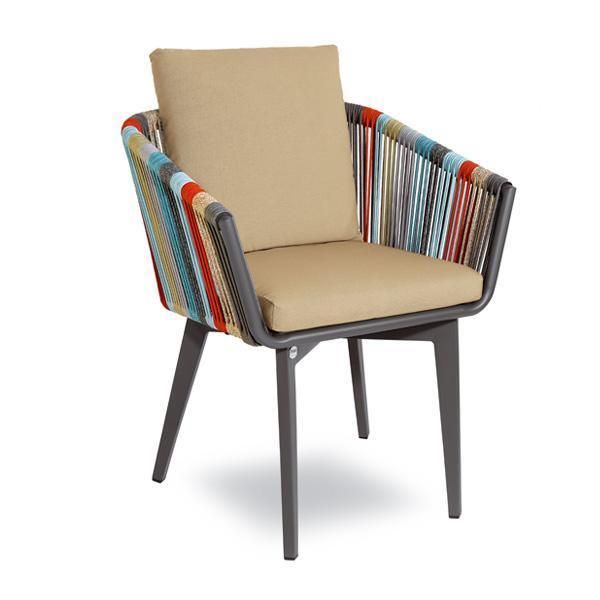 Leisure Mix Woven Webbing Aluminum Coffee Table Chair Set