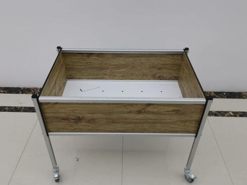 Wooden Color Aluminum Planter Box for Flower